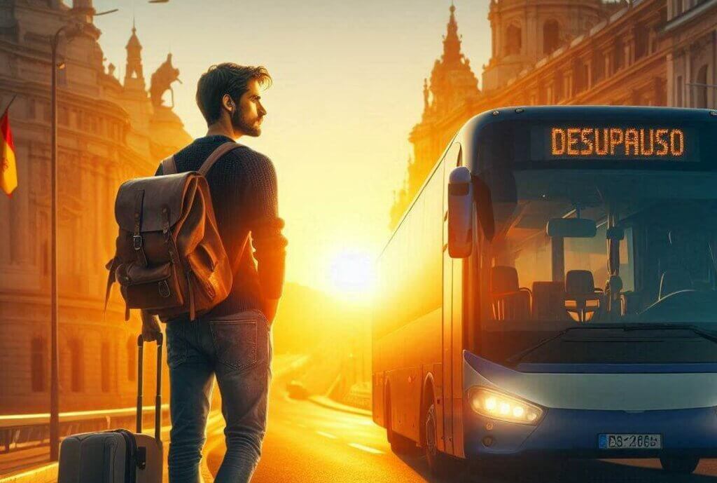 voyage en bus vers l'Espagne